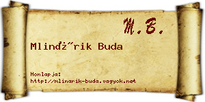 Mlinárik Buda névjegykártya